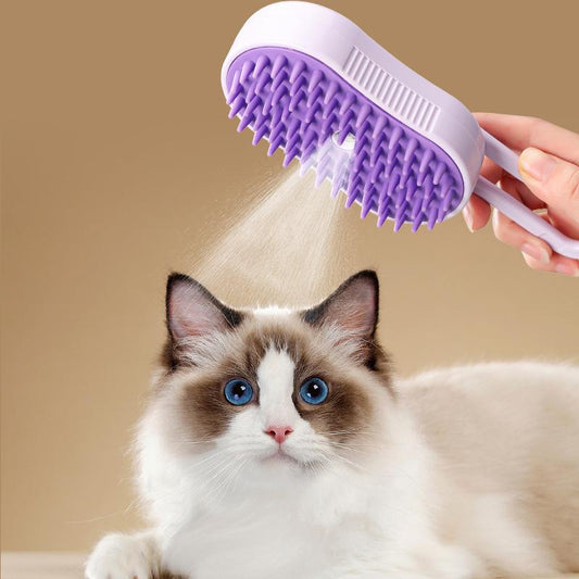 Pet Steam Brush,Cat Dog Hair Remover, Adjustable Pet Hair Remover,Pet Steamy Mist,Steam Pet Brush for Pet Hair 3-IN-1 Steamy Cat Brush Grooming Comb for Dog Steam Brush for Cats Remove Flying Fur Steam Advanced Pet Hair Removal Comb Pet Pal Brush Cleaning
